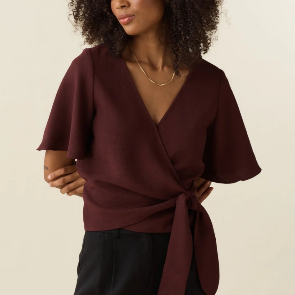 Limited edition Vetta flutter wrap top